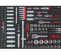 KS TOOLS jeu de douilles 1/4"+3/8"+1/2", 179 pces en 1/1 système de