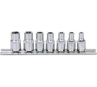 KS TOOLS jeu de douilles 1/4" CHROMEplus Torx-E, 7 pièces 918.4355