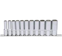 KS TOOLS Jeu de douilles à 6 pans 3/8" long 11 pces 8-19 mm - 911.0611