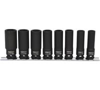 KS Tools Jeu de douilles à choc 3/8", longues, 8 pièces