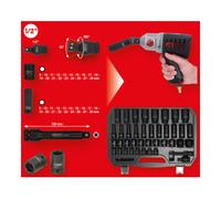 Coffret de douilles à chocs - KS Tools - 515.0065 - 40 pièces - Acier chrome molybdène - Tête hexagonale