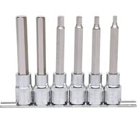 KS Tools Jeu de douilles tournevis 1/2" 6 pans intérieur CHROMEplus longues 5-12 mm (6 pcs)