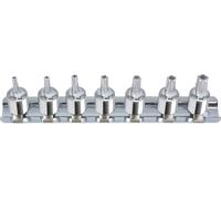 KS TOOLS jeu de douilles à embout 1/4" CHROMEplus pour étoile à cinq branches, 7 pièces TS10-TS40 918.1545