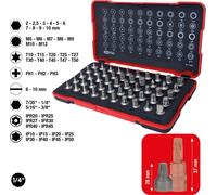 KS-TOOLS Jeu de douilles à embout 1/4", extra court, 5