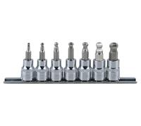 KS Tools 3/8" CHROMEplus Jeu de douilles à embouts pour vis 6 pans intérieur à tête sphérique, 7 pcs. 3-10 mm Quantité:1