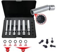 KS TOOLS Jeu de douilles articulées 1/4"+ 3/8" pour bougies d'allumage et de chauffe-eau, 11 pièces 500
