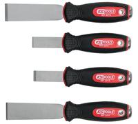 KS TOOLS 907.2210 Jeu de 4 grattoirs à lame inox Rouge/Noir