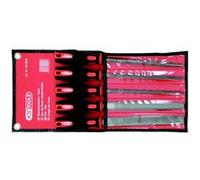 KS Tools – Jeu de 5 limes emmanchées 140.3000 – 200 mm, poignée bi-matière