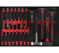 KS TOOLS Jeu de marteaux / burins en mousse, 20 pièces ( 811.0020 )