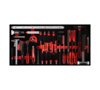KS Tools Jeu de marteaux, de burins et d’outils de mesure dans insert en mousse, 36 pcs KS Tools Quantité:1