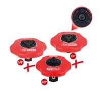 KS Tools Jeu de mini-cliquets réversibles sans manche, 3 pcs., 1/4" + 3/8" + 1/2" Quantité:1