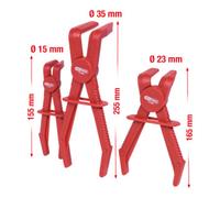 KS TOOLS Jeu de pinces à clamper 90°, 3 pcs