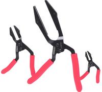 KS TOOLS Jeu de pinces à colliers de serrage à serrage progressif, coudées, 3 pièces - 115.5010