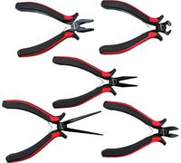 KS Tools Jeu de pinces électroniques 500.7020 – 5 pièces, précision, poignées ergonomiques