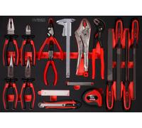 KS TOOLS Jeu de pinces / limes en mousse, 28 pièces ( 811.0019 )