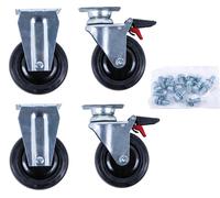 KS TOOLS Jeu de roulettes pour servante d’atelier PERFORMANCEplus, avec vis