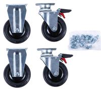 KS Tools Jeu de roulettes pour servante d'atelier PERFORMANCEplus, vis comprises