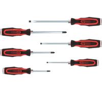 KS-Tools Jeu de tournevis à embout à frapper 151.1160 Tournevis avec manche bi-matière - 6 pièces