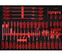 KS TOOLS Jeu de tournevis dans insert en mousse, 46 pcs