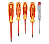 KS TOOLS Jeu de tournevis ERGOTORQUE VDE, PH+fente, 5 pcs