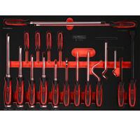 KS TOOLS Jeu de tournevis et de crochets en mousse 19 pces 811