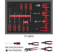 KS TOOLS Jeu de tournevis et pinces 12 pièces en 1/1 système - 711.0013