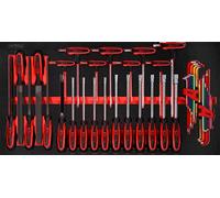 KS TOOLS Jeu de tournevis/limes dans un étui en mousse, 42 pièces 813.0042