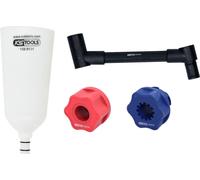 KS TOOLS Jeu d'entonnoirs de remplissage d'huile avec bras coudé pivotant pour VAG, 4 pièces - 150.9155
