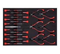 KS TOOLS Coffret de pinces et tournevis électroniques, 21 pcs