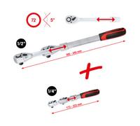 KS Tools Kit de cliquets réversibles télescopiques 1/4" + 1/2" KS Tools 2 pcs Quantité:1