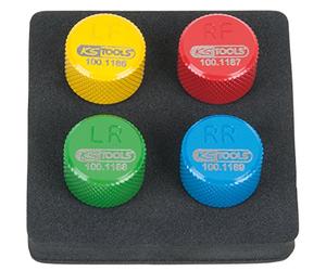 KS TOOLS Kit de dégonflage des pneus RDKS/TPMS - 4 pièces 100.1185
