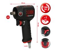 KS Tools KS Tools 1/2" Clé à chocs pneumatique miniMONSTER Xtremelight 1.390 Nm Quantité:1