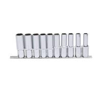 KS Tools KS Tools 1/2" Jeu de douilles 12 pans CHROMEplus, longues, 10 pcs., 10-19 mm Quantité:1