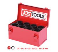 KS TOOLS 3/4" Jeu de douilles à chocs 6 pans, 8 pcs longues