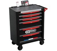 KS TOOLS KS Tools-824.0006F-Servante Vide 6 tiroirs fabriquée en France Servante d'atelier, Acier allié, Noir, Rouge, Standard
