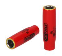 KS TOOLS Douille 1/4" avec revêtement isolant, 9 mm, longue