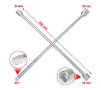 KS Tools – Clé en croix PL – 3/4" x 24 x 27 x 32 mm
