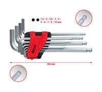 KS Tools KS Tools Jeu de clés Allen à boule, longues, métriques, 10 pcs. Quantité:1