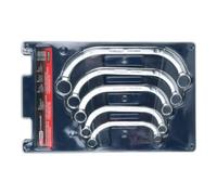 KS TOOLS 518.0850 Jeu de 5 clés polygonales demi-lune, Chromé Satiné