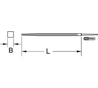 KS Tools lame de lime carrée,DIN 7261,forme D,150mm,taille2, 161.0304