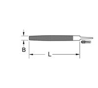 KS TOOLS Lame de lime demi-ronde forme E 200 mm Taille1 - 161.0125