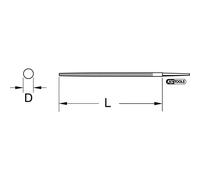 KS TOOLS Lame de lime ronde forme F 150 mm taille 1 - 161.0224