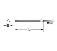Lime triangulaire bâtarde sans manche, L.150 mm KS TOOLS - 161.0424