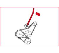 KS TOOLS Levier de tension de courroie trapézoïdale pour VAG - 150.1237