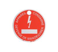 KS TOOLS Macaron plastique diamètre 80 mm, trou 10 mm - Appareil condamné - Electroportatif et machine