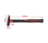 KS Tools Marteau de mécanicien manche fibre, 100g Quantité:1