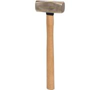 KS Tools 963.2050 - Massette - Manche Hickory - Tête 1000g, 400mm - Gamme BRONZEplus - Antidéflagrant - Alliage Aluminium-Bronze