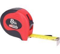 KS Tools Mètre à ruban avec blocage, noir-rouge, 8m