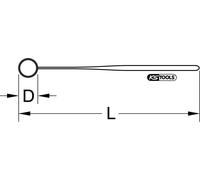 KS Tools Miroir d'inspection avec revêtement isolant, 22 mm, 175 mm Quantité:1