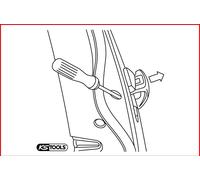 KS TOOLS Outil de desserrage de poignée de porte Golf 6 + Tiguan, 260 mm - 150.1609